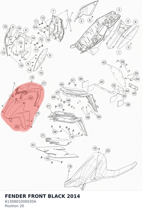 Diagram preview: FENDER FRONT BLACK        2014 (6130801000030A)