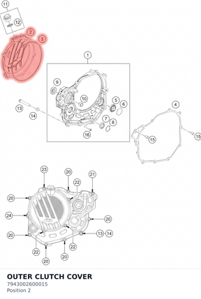 Diagram preview: OUTER CLUTCH COVER (7943002600015)