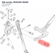 Diagram preview: ISA screw, M10x65 ISA45 (0035100656S)