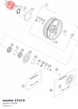 Diagram preview: washer 17x2.6 (J690001700300)