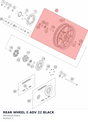 Diagram preview: REAR WHEEL  ADV 22 BLACK (95810101144C1)