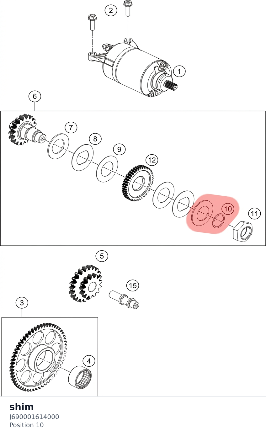 Diagram preview: shim (J690001614000)