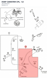 Diagram preview: EVAP CANISTER CPL. '12 (78115001033)