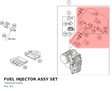 Diagram preview: FUEL INJECTOR ASSY SET (76041023044)