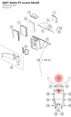 Diagram preview: EJOT Delta PT screw 60x20 (0000810602000)