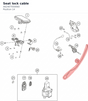Diagram preview: Seat lock cable (A62407050060)