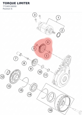 Diagram preview: TORQUE LIMITER (77240116000)