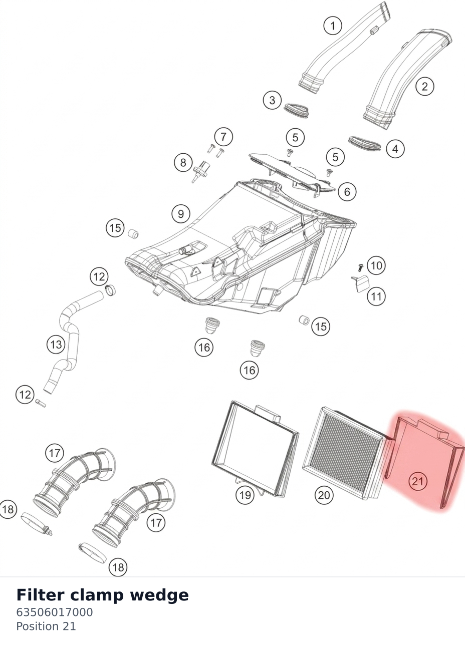 Diagram preview: Filter clamp wedge (63506017000)