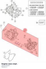 Diagram preview: Engine case cmpl. (50430100244)
