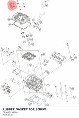 Diagram preview: RUBBER GASKET FOR SCREW (C90036054160)