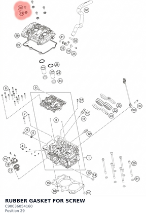 Diagram preview: RUBBER GASKET FOR SCREW (C90036054160)