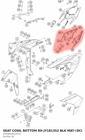 Diagram preview: SEAT COWL BOTTOM RH JY181352 BLK MAT+DCL (94508018010C1C)