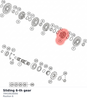 Diagram preview: Sliding 6-th gear (79433616000)