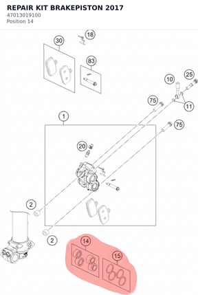 Diagram preview: REPAIR KIT BRAKEPISTON    2017 (47013019100)