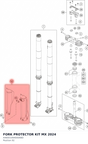 Diagram preview: FORK PROTECTOR KIT MX 2024 (A46001094000ABD)