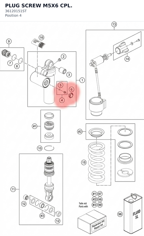 Diagram preview: PLUG SCREW M5X6 CPL. (36120151ST)