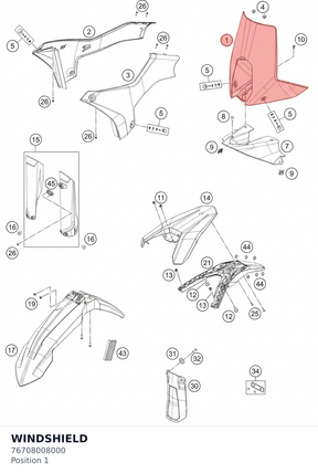 Diagram preview: WINDSHIELD (76708008000)