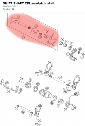 Diagram preview: SHIFT SHAFT CPL.readytoinstall (79434005033)