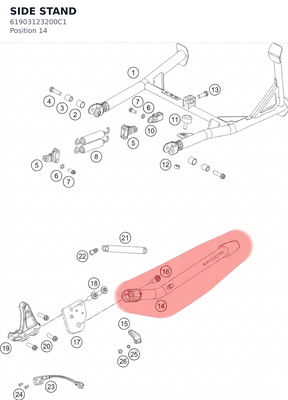 Diagram preview: SIDE STAND (61903123200C1)