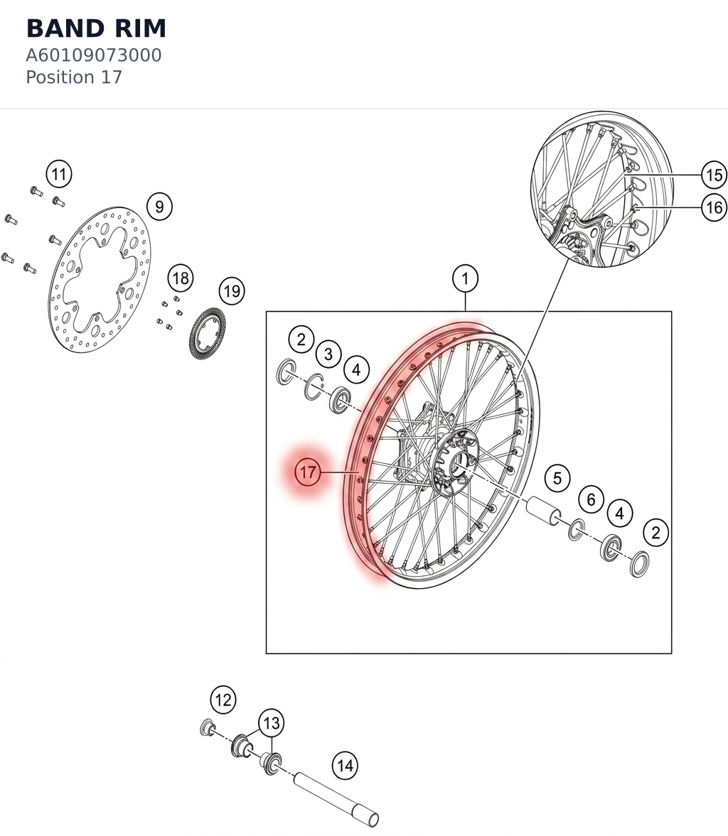 Diagram preview: BAND RIM (A60109073000)