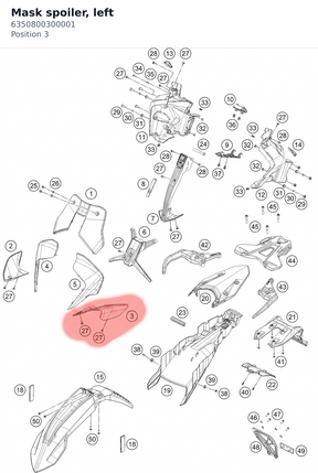 Diagram preview: Mask spoiler, left (6350800300001)