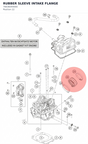 Diagram preview: RUBBER SLEEVE INTAKE FLANGE (76636044000)