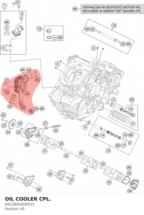 Diagram preview: OIL COOLER CPL. (6923805000033)