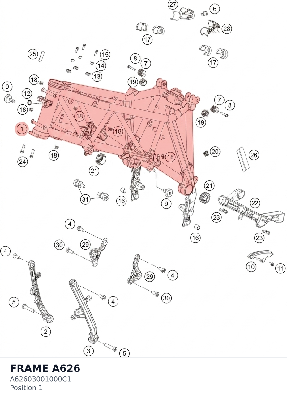 Diagram preview: FRAME A626 (A62603001000C1)