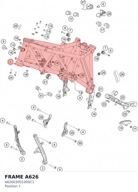 Diagram preview: FRAME A626 (A62603001000C1)