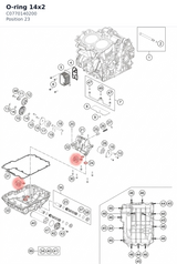 Diagram preview: O-ring 14x2 (C0770140200)