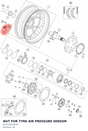 Diagram preview: NUT FOR TYRE AIR PRESSURE SENSOR (61412033050)