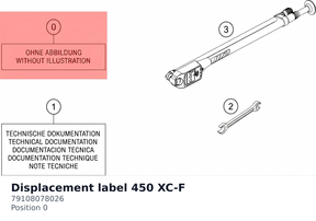 Diagram preview: Displacement label 450 XC-F (79108078026)
