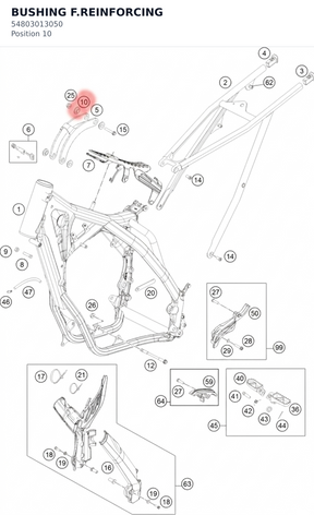 Diagram preview: BUSHING F.REINFORCING (54803013050)