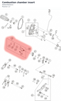 Diagram preview: Combustion chamber insert (A64034005033)