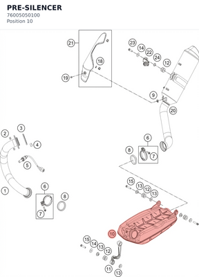 Diagram preview: PRE-SILENCER (76005050100)