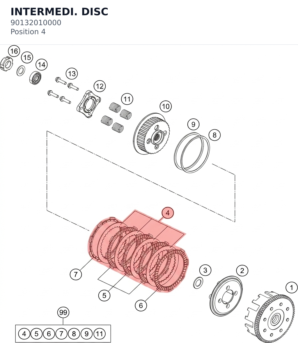 Diagram preview: INTERMEDI. DISC (90132010000)