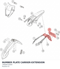 Diagram preview: NUMBER PLATE CARRIER-EXTENSION (79608516000)