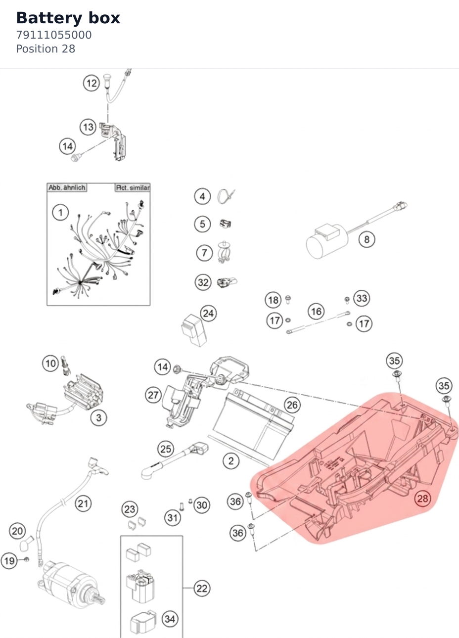 Diagram preview: Battery box (79111055000)