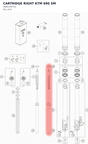 Diagram preview: CARTRIDGE RIGHT KTM 690 SM (48601067S1)