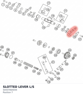 Diagram preview: SLOTTED LEVER L/S (50437064044)