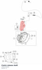 Diagram preview: Clutch release shaft (C90032049000)