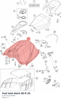 Diagram preview: Fuel tank black SD-R 20 (61707013144CBA)