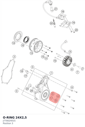 Diagram preview: O-RING 24X2,5 (J770024015)