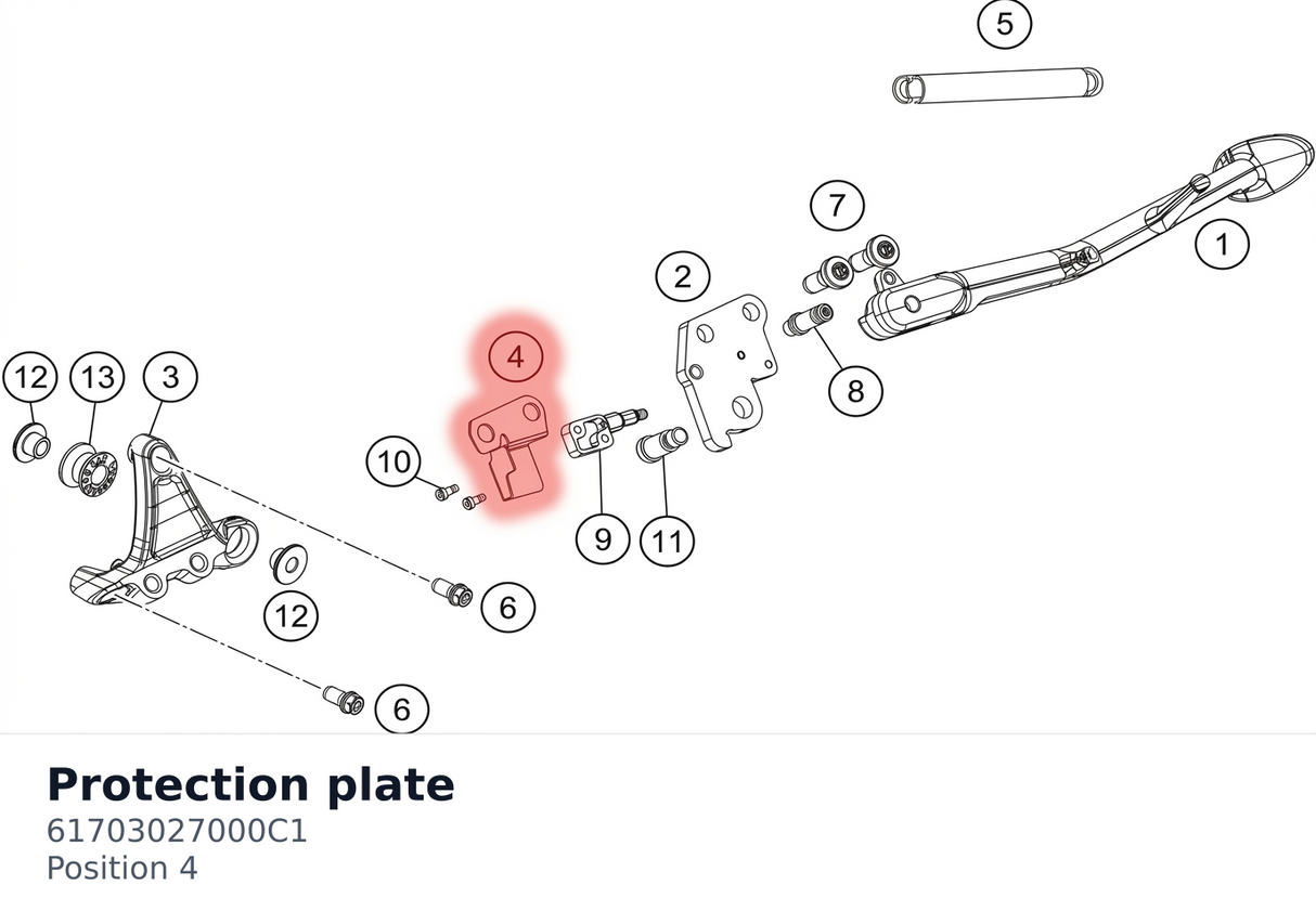 Diagram preview: Protection plate (61703027000C1)