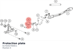 Diagram preview: Protection plate (61703027000C1)