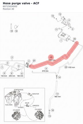 Diagram preview: Hose purge valve - ACF (60715024000)