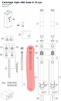Diagram preview: Cartridge right 890 Duke R 20 cpl. (43578244S1)