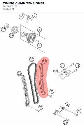 Diagram preview: TIMING CHAIN TENSIONER (78136002100)