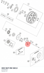 Diagram preview: HEX NUT M8 SW13 (J934080003)