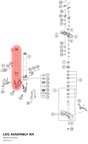 Diagram preview: LEG ASSEMBLY RH (96201002000)